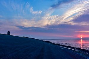 Zonsondergang aan de Waddenzee