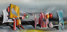 Yves Tanguy - Antwoord op rood, 1943