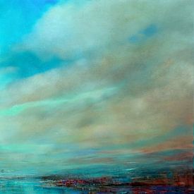On bright days - intense blue and turquoise by Annette Schmucker