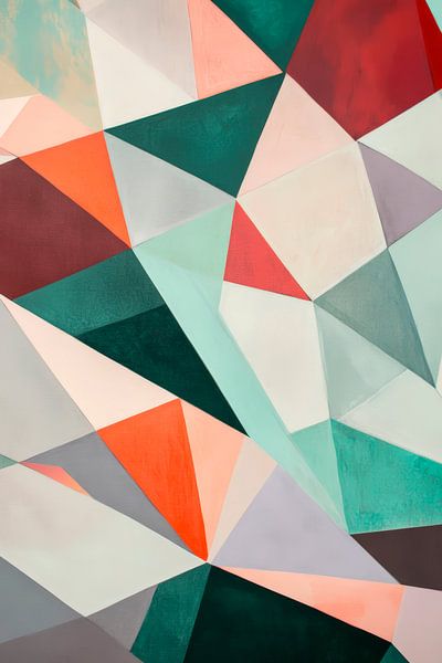 Composition géométrique abstraite en couleur par Poster Art Shop