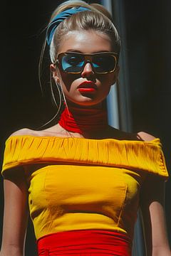 Model, rood, geel en blauw van Dunto Venaar
