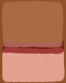 Modern abstract art in terra, red, pink by Dina Dankers