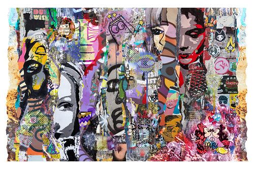 Collage der Straßenkunst