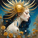 Celestial Muse - Blue 1 - Square by Mellow Art thumbnail