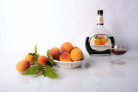 Marillen (kind of apricots) processed in a liqueur.