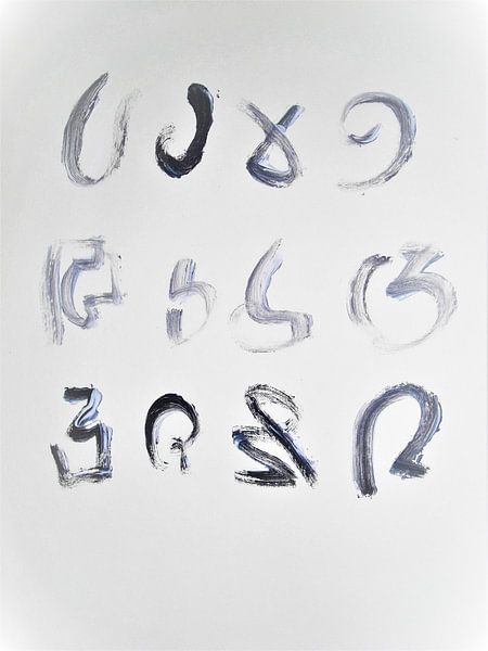 Fantacy letters in ink von Liliane Dumont