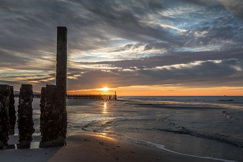 Coucher de soleil en tête de pilier