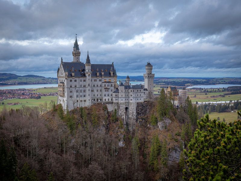 Neuschwanstein from Marienbrücke by Margriet Photography
