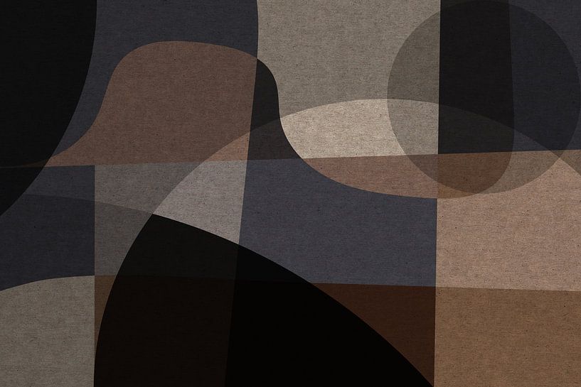 Organic Geometry: Warm Earth Tones Retro VII by Dina Dankers