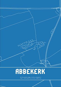Blaupause | Karte | Abbekerk (Noord-Holland) von Rezona