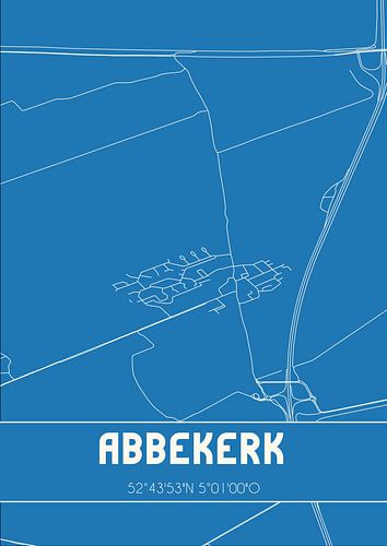 Blauwdruk | Landkaart | Abbekerk (Noord-Holland)
