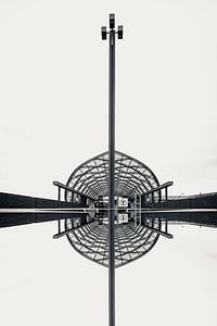 U4 Elbbrücken Hamburg. Moderne architektur gespiegelt