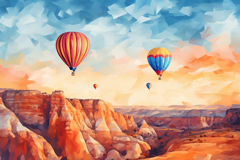 Grand Canyon van Abstract Schilderij