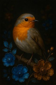 Roodborstje in Bloemenlicht – Een Ode aan de Stilte van But First Framing