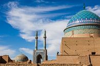 Blauwe moskee architectuur in Yazd, Iran van Bart van Eijden thumbnail