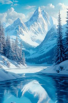 Winterlandschap van Poster Art Shop