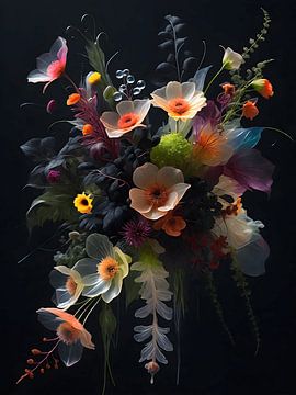 Un beau bouquet de fleurs sur Jolique Arte