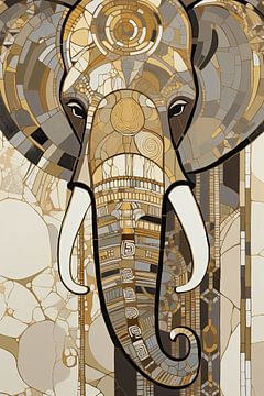 Olifant abstract van Bert Nijholt