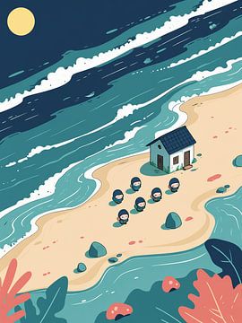 kleines Dorf an der Küste von Giandra Safaraz