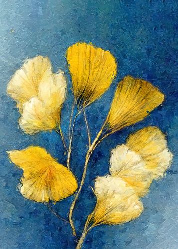 Ginko Biloba digitaal olieverfschilderij #ginko
