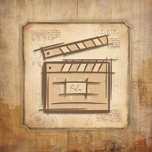 Clapet de film, art vintage pour cinéastes : acteurs, réalisateurs, cameramen par SergeivoArt