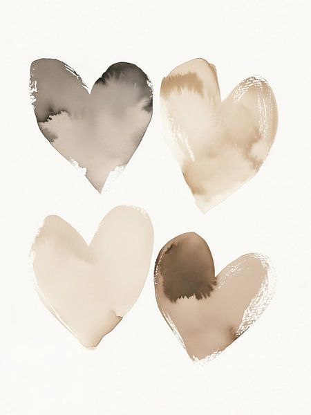 Pastel Hearts No 2 by Treechild