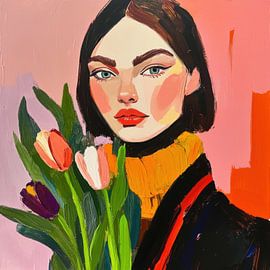 Gouache Tulpen van Kunstkabinet