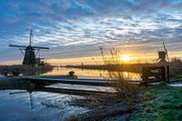Kinderdijk Windmühlen 1. Januar