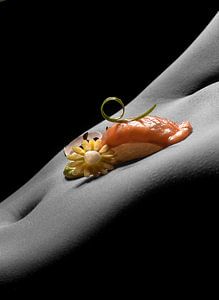 female form with sushi