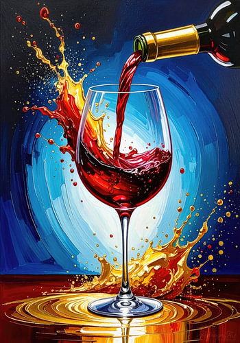 A golden moment in a wine glass by AidasignArt