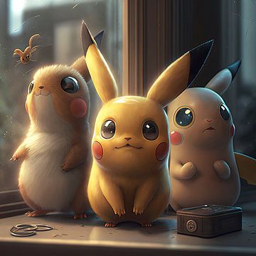 Pikachu-like creatures by Harvey Hicks