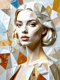 Origami-Porträt – Poetische Fragmente von AidasignArt