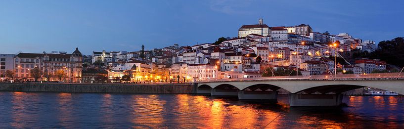 Old town, River, Mondego, Coimbra, Portugal, City, Evening, twilight by Torsten Krüger