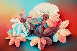 Blumen in Pastellfarben