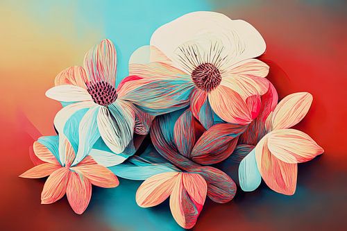 Bloemen in pastel