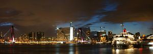 Willemsbrug at night van Danny van Schendel