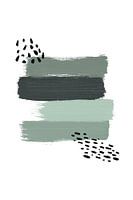 Coups de pinceau verts - Imprimé abstrait