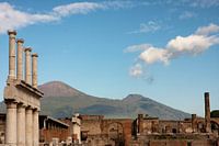Pompeii with Vesuvius view