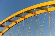 Gele stalen brug in Utrecht tegen een blauwe lucht van mike van schoonderwalt thumbnail