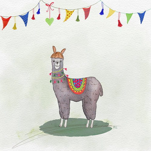 Un globe-trotter en tenue de fête - Illustration animalière