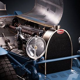 Bugatti Type 35 B Supercharged 1927 2.3 liter 8-cilinder motor van Thomas Boudewijn