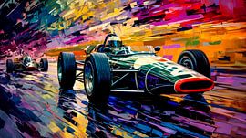 Retro frenzy in an explosion of colour by Klaus Tesching - Art-AI