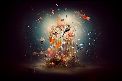 Between Cage and Sky: Nature's Dance