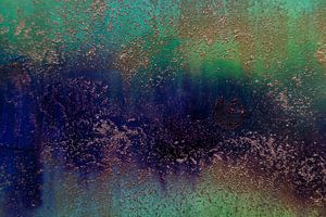 Lila Grün Blau Messing Abstrakt 1123-4