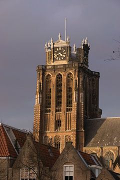 Grote Kerk Dordrecht, en gros plan au soleil