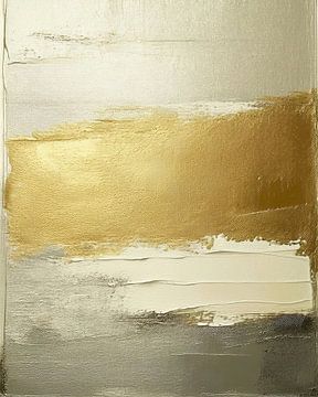 Modern Abstract: Goud structuren -4 van Studio Pieternel