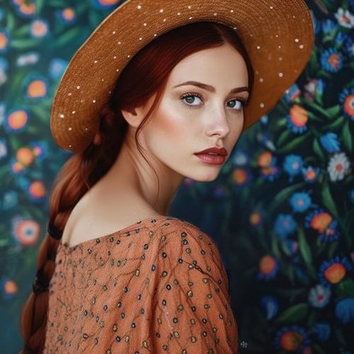 Modern en kleurrijk portret