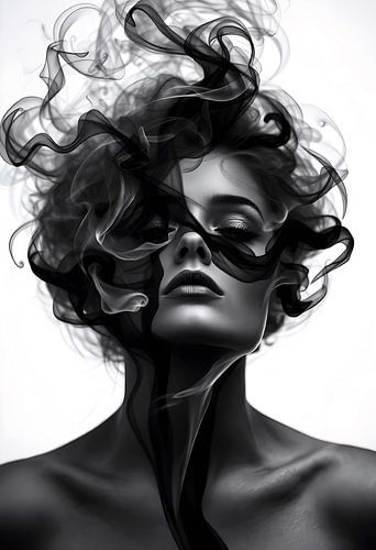 TW living - black and white fotografie - woman portrait 1