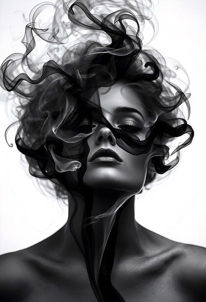 TW living - black and white fotografie - woman portrait 1 par TW living