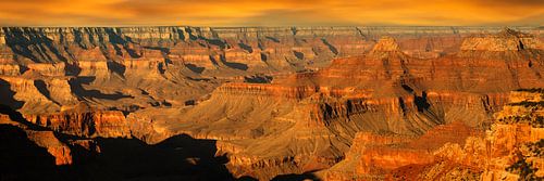 Grand Canyon bij zonsopgang, North Rim, Arizona, VS